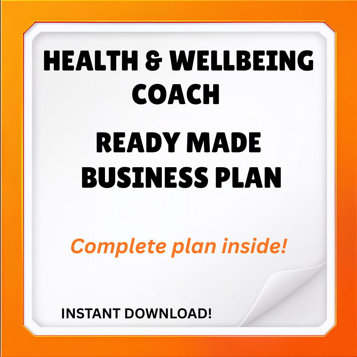 Health & Wellbeing Coach Business Plan (UK)